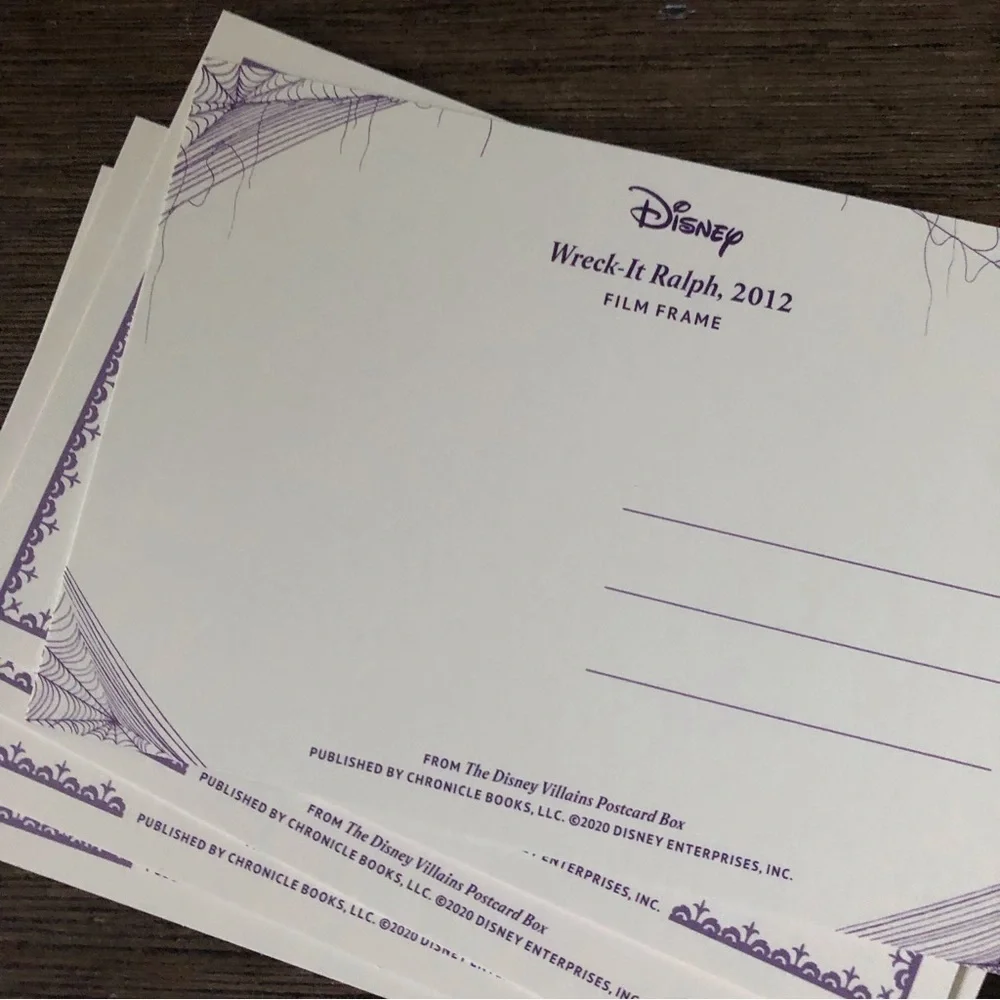 Disney Villains Postcards: Wreak it Ralph 5 pack.